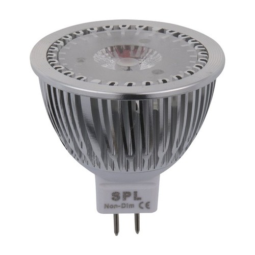 GU5.3 4W LED pære, 12-25V - 410lm, MR16, 4000K, AC/DC