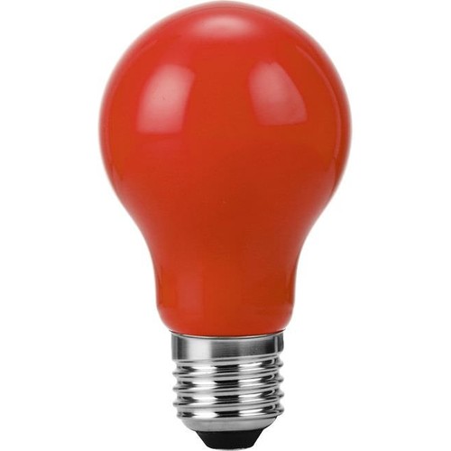 E27 1W LED filament pære - A60, Rød, Party Colour Premium
