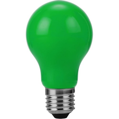 E27 1W LED filament pære - A60, Grøn, Party Colour Premium