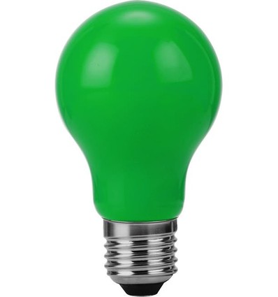 E27 1W LED filament pære - A60, Grøn, Party Colour Premium