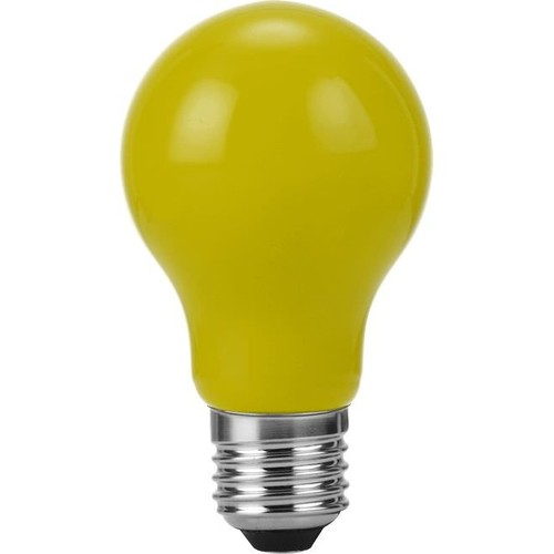 E27 1W LED filament pære - A60, Gul, Party Colour Premium