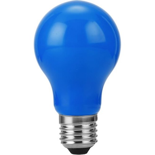 E27 1W LED filament pære - A60, blå, Party Colour Premium