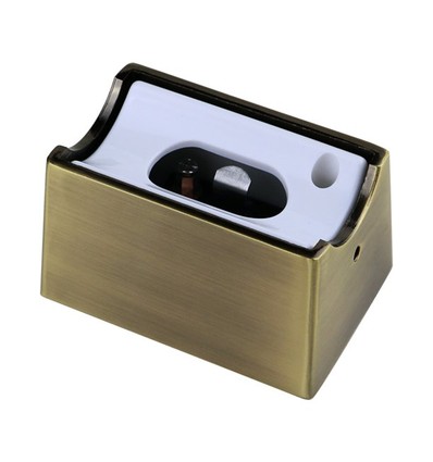 S14d fatning i børstet messing - Metalhus, til S14d lyskilder