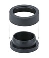 Gummiring til E27 fatning - Vandafvisende, sort, 2 dele