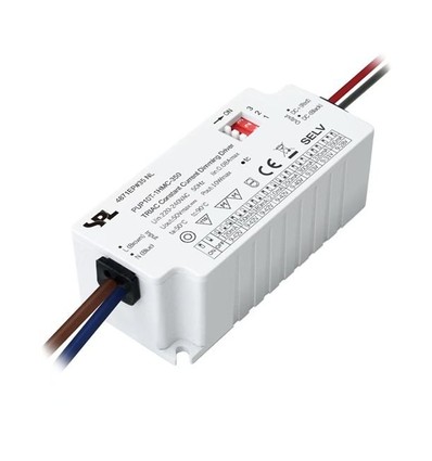 10W / 120-350mA dæmpbar LED driver - 9-42V, Triac fasedæmp, konstant strøm