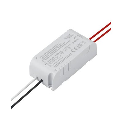 50W / 12V AC dæmpbar elektronisk transformer - 0-50W, IP20