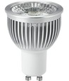 GU10 5W dæmpbar LED pære - 450lm, 2700K, 38°, sølv kant
