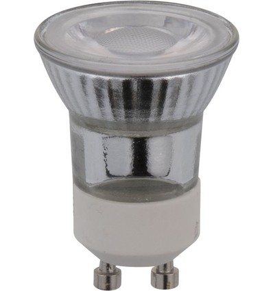 Mini GU10 MR11 3W dæmpbar LED pære - 200lm, 40°, glas, varm hvid