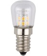 E14 2W LED køleskabspære - 5,1cm, klar, 2700K