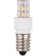 E14 1,7W LED rørpære, 10-30V - 5,2cm, 180lm, AC/DC, varm hvid, klar glas