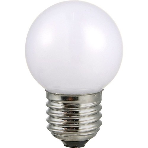 E27 2W LED kronepære - G45, 100lm, opal glas, 3000K