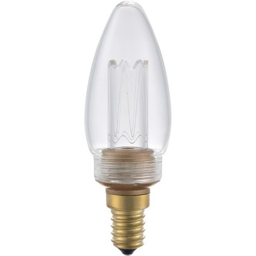 E14 2,5W dæmpbar LED vintage pære - C35, 2000K, klar glas, 65lm