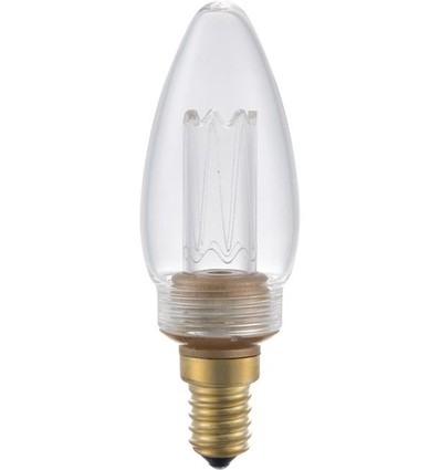 E14 2,5W dæmpbar LED vintage pære - C35, 2000K, klar glas, 65lm