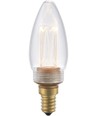 E14 2,5W dæmpbar LED vintage pære - C35, 2000K, klar glas, 65lm