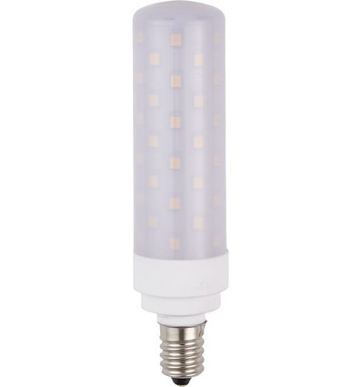 E14 10W LED rørpære, 11,8cm - 1050lm, dæmpbar, opal glas