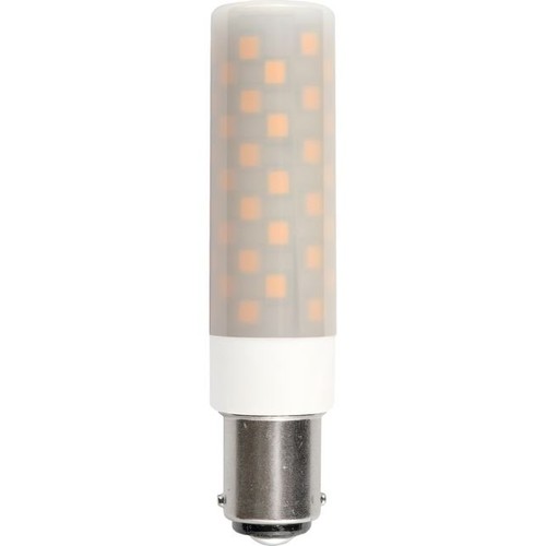 8cm / 6W dæmpbar BA15d LED rørpære - 660lm, opal glas, 3000K
