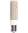 8cm / 6W dæmpbar BA15d LED rørpære - 660lm, opal glas, 3000K