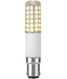 BA15d 8W dæmpbar LED rørpære - 9cm, 1055lm, 2700K, klart glas
