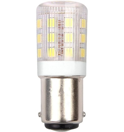 BA15d 3W LED rørpære - 4,5cm, 250lm, klar glas