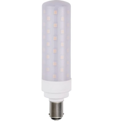 BA15d 11,3cm / 8W dæmpbar LED rørpære - 850lm, opal glas, 3000K