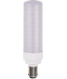BA15d 11,3cm / 8W dæmpbar LED pære - 850lm, opal glas, 3000K