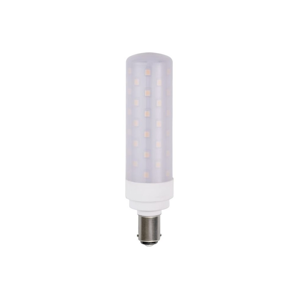 BA15d 11,3cm / 10W dæmpbar LED pære – 1050lm, opal glas, varm hvid – Dæmpbar : Dæmpbar, Kulør : Varm