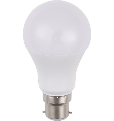 BA22d 5,5W LED pære, 12-60V - A60, 600lm, opal glas, 3000K