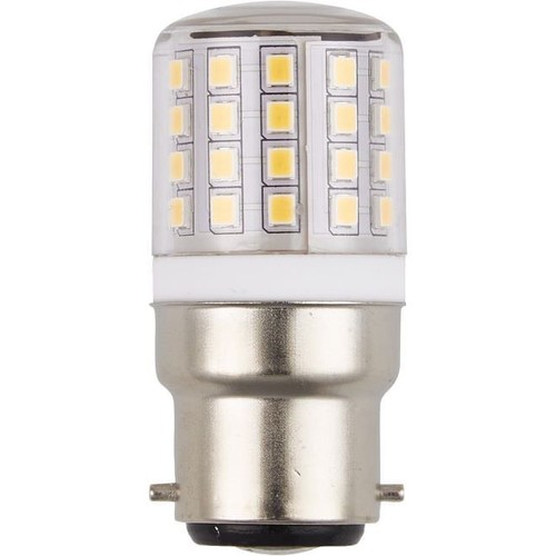 6cm / 3W Ba22d LED rør - 400lm, 3000K, klar glas