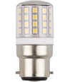 6cm / 3W Ba22d LED rør - 400lm, 3000K, klar glas