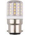 BA22d 4,5W LED rør, 24-30V - 5,8cm, 550lm, 3000K, klart glas, AC/DC