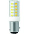 BAY15d 3,5W LED rørpære - 5,2cm, 380lm, 3000K, klart glas