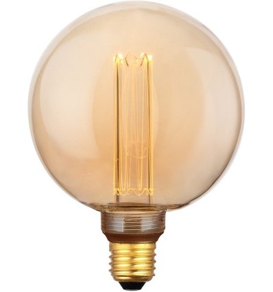 E27 3,5W dæmpbar LED vintage pære - G125, 1800K, guld glas, 120lm