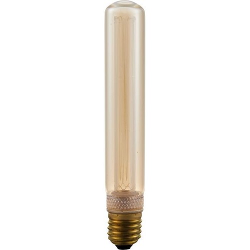 E27 2,5W dæmpbar LED vintage pære - 18,5cm, 1800K, guld glas, Tube T30