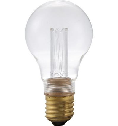 E27 2,5W dæmpbar vintage LED pære - A60, 2000K, klart glas, 65lm