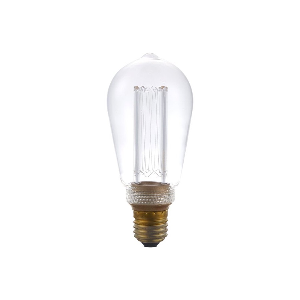 E27 3,5W dæmpbar LED Vintage pære – ST64, 2000K, Rustika, klar glas – Dæmpbar : Dæmpbar, Kulør : Ekstra varm