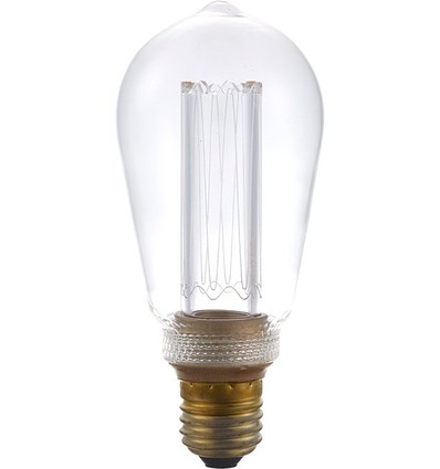 E27 3,5W dæmpbar LED Vintage pære - ST64, 2000K, Rustika, klar glas