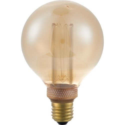 E27 3,5W dæmpbar LED vintage pære - G95 Globe, 1800K, guld glas, 100lm