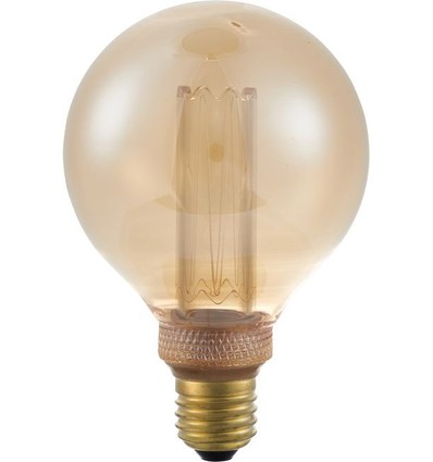 E27 3,5W dæmpbar LED vintage pære - G95 Globe, 1800K, guld glas, 100lm