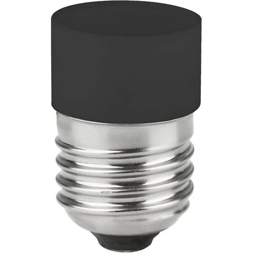 E27 3,4W dæmpbar LED rørpære - 4,5cm, 2700K, sort, No Side Glow