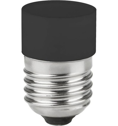 E27 3,4W dæmpbar LED rørpære - 4,5cm, 2700K, sort, No Side Glow