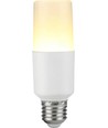 E27 9W LED Stick pære, 95-265V - 12,5cm, 1180lm, 3000K, opal glas