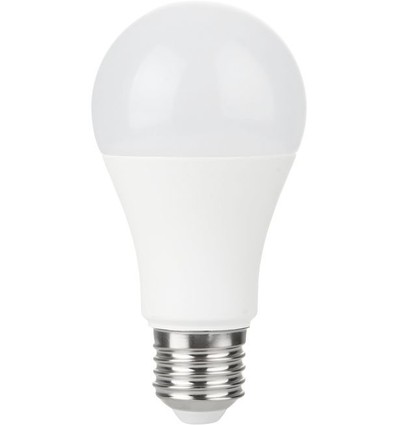 E27 10W LED pære, 12-60V - A60, 810lm, opal glas, AC/DC