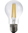 E27 7W LED filamentpære med lyssensor - A60, 810lm, klart glas, 2700K