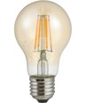 E27 4W LED filamentpære med lyssensor - A60, 430lm, 2500K, guld glas