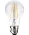 E27 8,5W dæmpbar LED pære - A60, filament, klar glas, 1000lm, 2700K