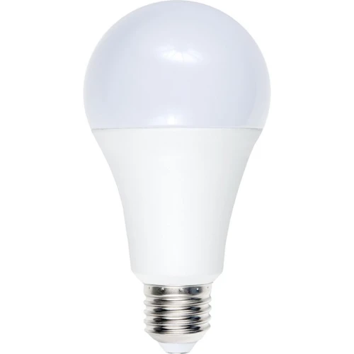 E27 12W LED pære, 12-60V - A70, 1100lm, opal glas, 3000K, AC/DC