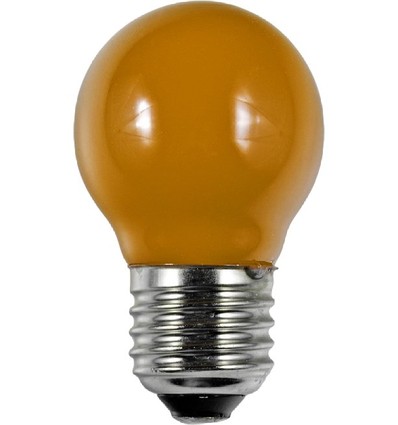 E27 1W LED kronepære - G45, Orange, Party Colour Premium