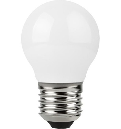 E27 5W DimToWarm LED kronepære - 420lm, G45, filament, opal glas, dæmpbar