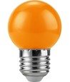 E27 1W LED kronepære - G45, Orange, Party pære