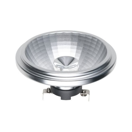G53 AR111 12W LED pære, 12V - 10°, dæmpbar, 3000K, grå, 750lm